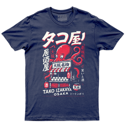 Kintu T-Shirt Dōtonbori OSAKA - Izakaya Polpo - Takoya - takoyaki