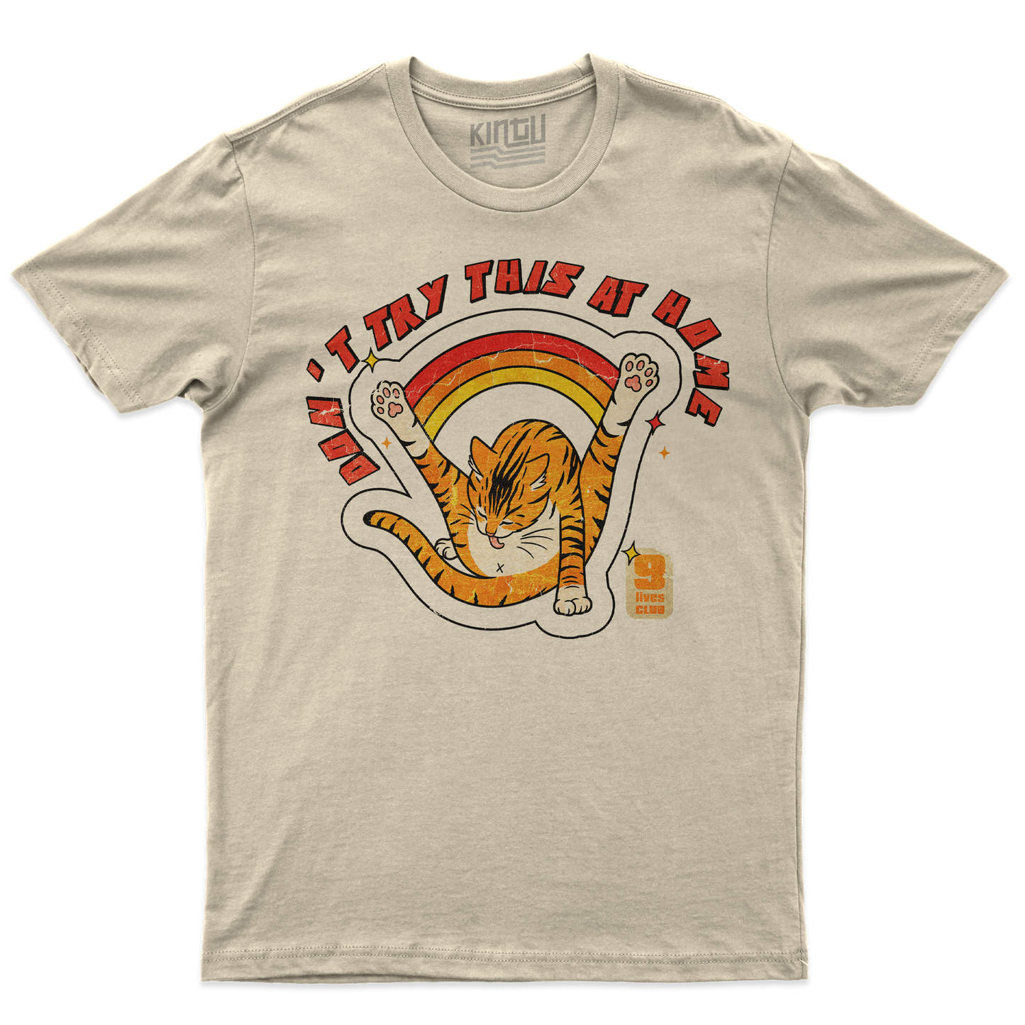 Kintu T-Shirt Dont Try this at home - Cat Gatto 9 lives club