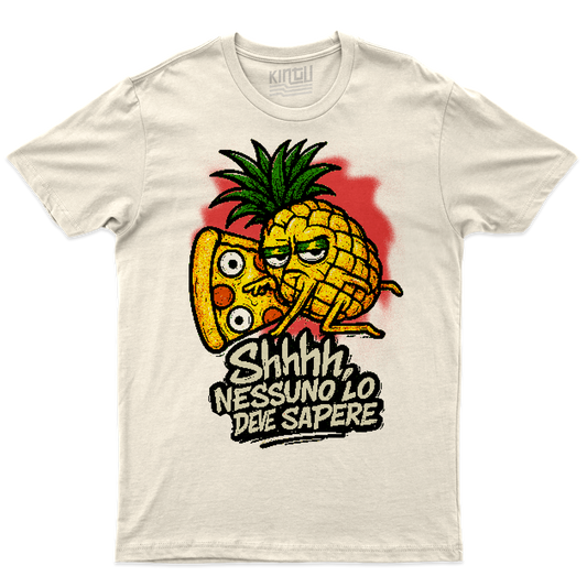 Kintu T-Shirt PIZZA VIOLENCE PIXEL - ananas + pizza