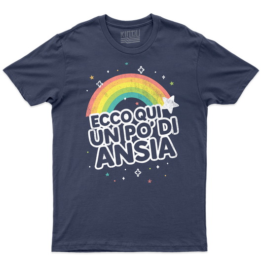 Kintu T-Shirt ECCO QUI UN PO' DI ANSIA - divertente