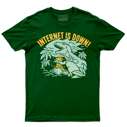 Kintu T-Shirt INTERNET DOWN ed è subito preistoria MEME
