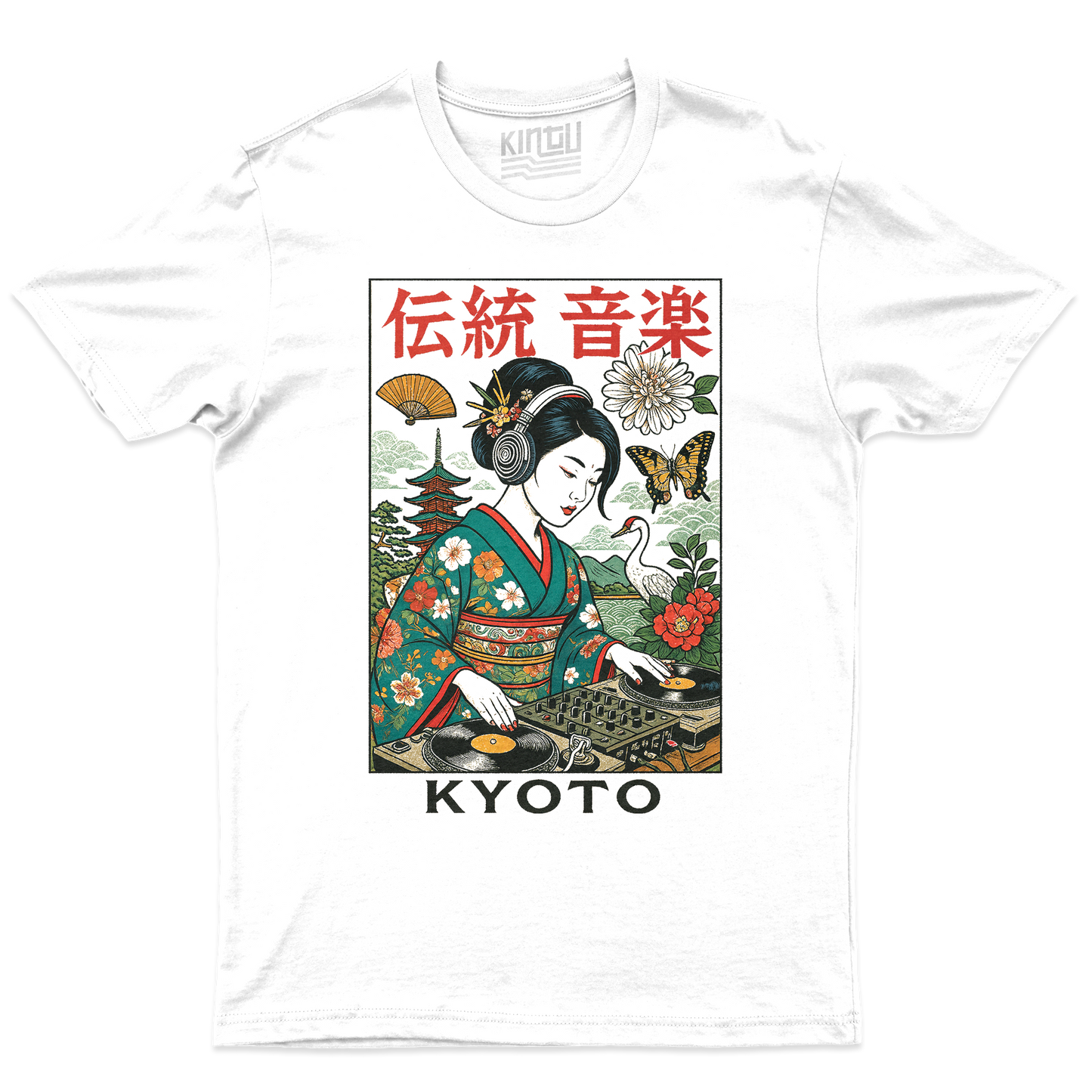 Kintu T-Shirt KYOTO DJ - Geisha Giappone - Tokyo