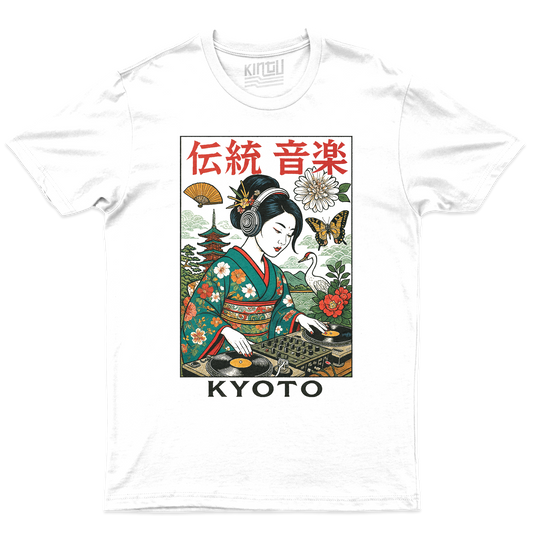 Kintu T-Shirt KYOTO DJ - Geisha Giappone - Tokyo