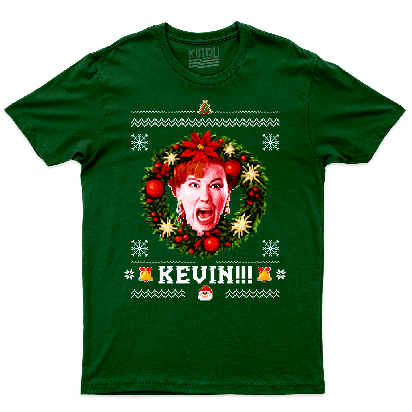 Kintu T-Shirt "MAGLIONE" NATALIZIO - KEVIN PIXEL home alone - mamma ho perso l'aereo