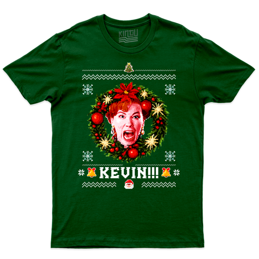 Kintu T-Shirt "MAGLIONE" NATALIZIO - KEVIN PIXEL home alone - mamma ho perso l'aereo