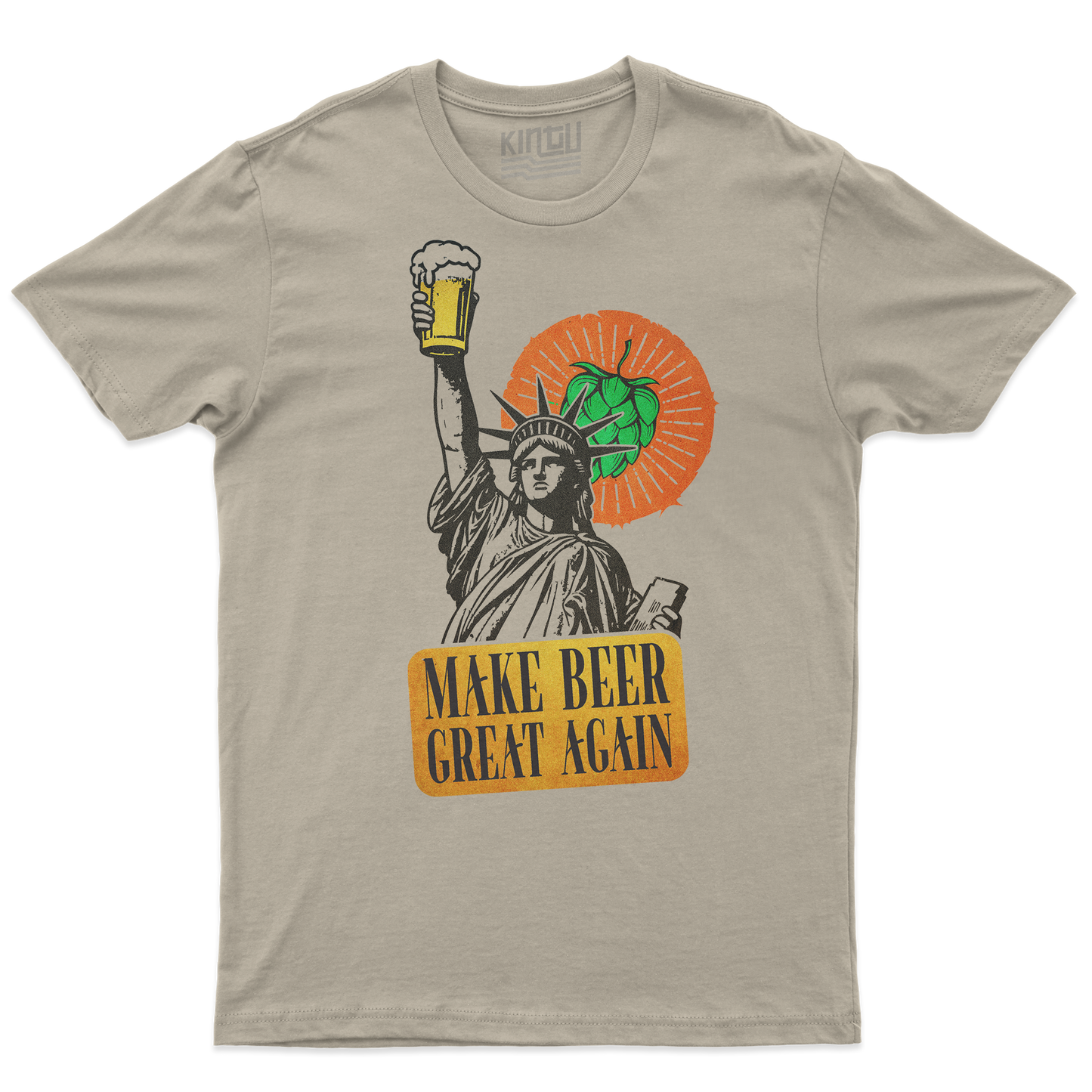 Kintu T-Shirt MAKE BEER GREAT AGAIN - divertente Birra