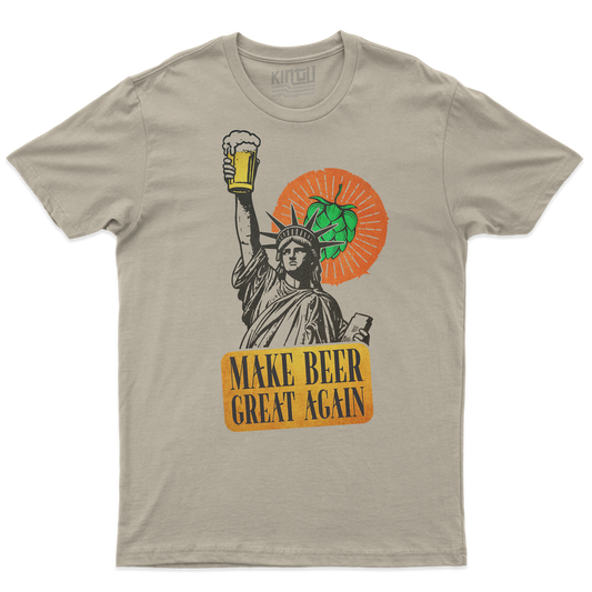 Kintu T-Shirt MAKE BEER GREAT AGAIN - divertente Birra