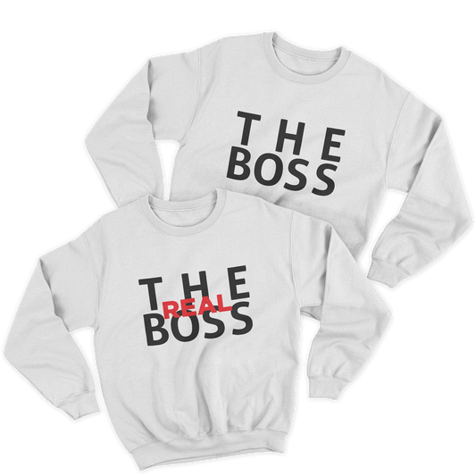 Kintu Felpa Girocollo Unisex San Valentino The Boss - Regalo Di Coppia