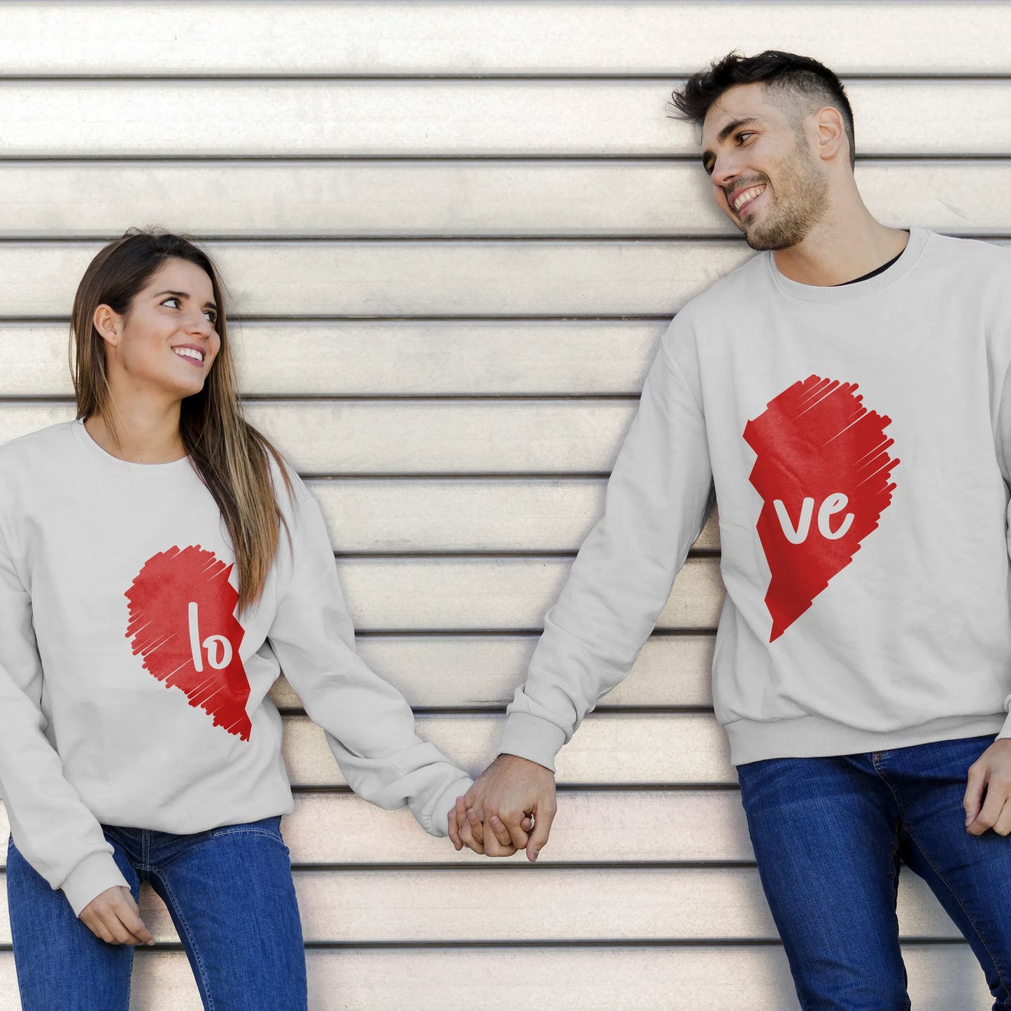 Kintu Felpa Girocollo Unisex San Valentino Love - Regalo Di Coppia