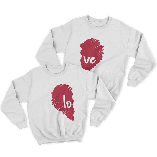 Kintu Felpa Girocollo Unisex San Valentino Love - Regalo Di Coppia