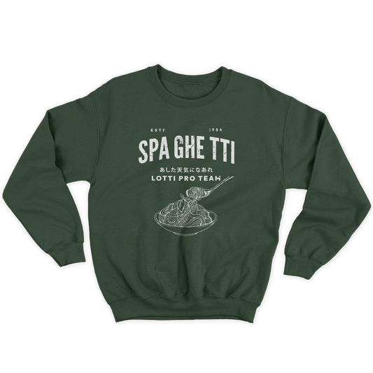 Kintu Felpa Girocollo Unisex Spaghetti Team - Lotti - Tutti In Campo Con Lotti - Anime Manga
