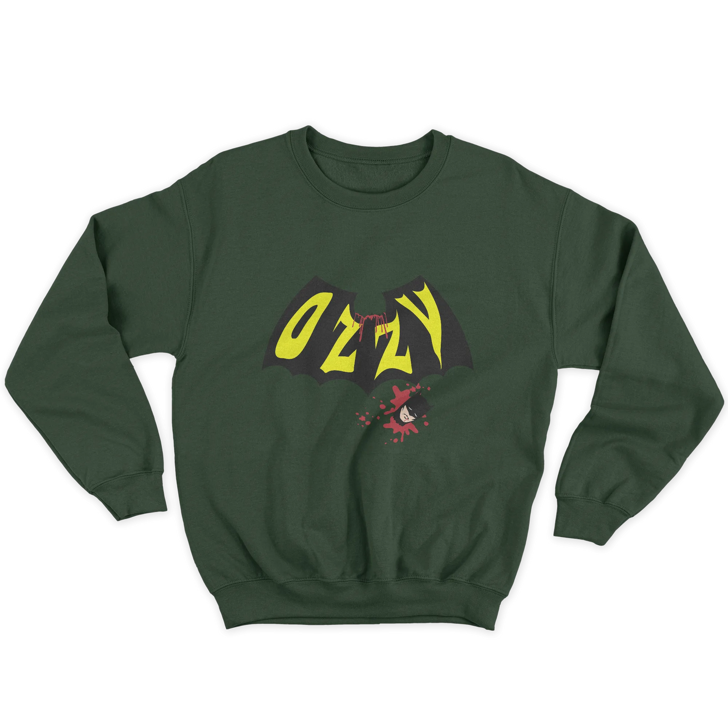 Kintu Felpa Girocollo Unisex Ozzy Vs Batman - Divertente