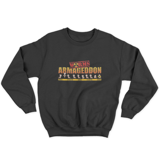 Kintu Felpa Girocollo Unisex Worms Armageddon - Retro Game