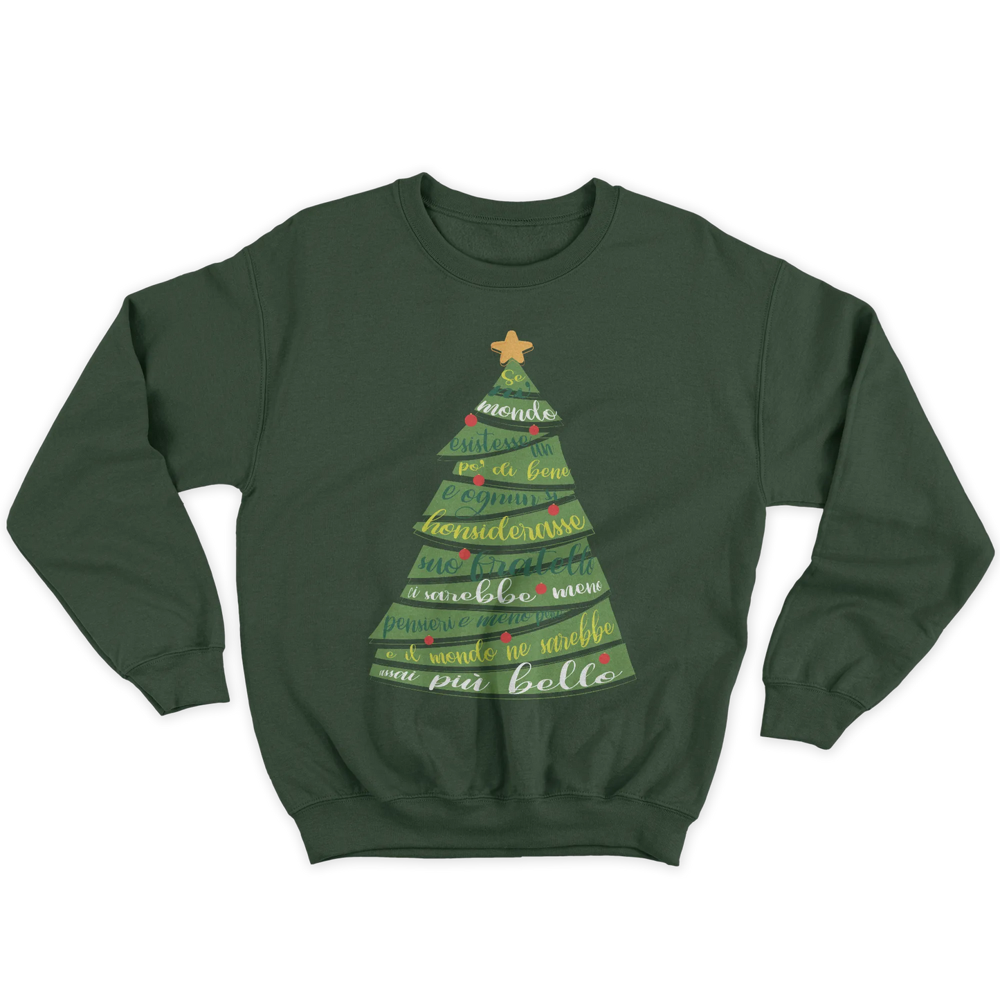 Kintu Felpa Girocollo Unisex Poesia Natalizia - Patchani - Natale - Divertente - Regalo  - Personaggi Famosi