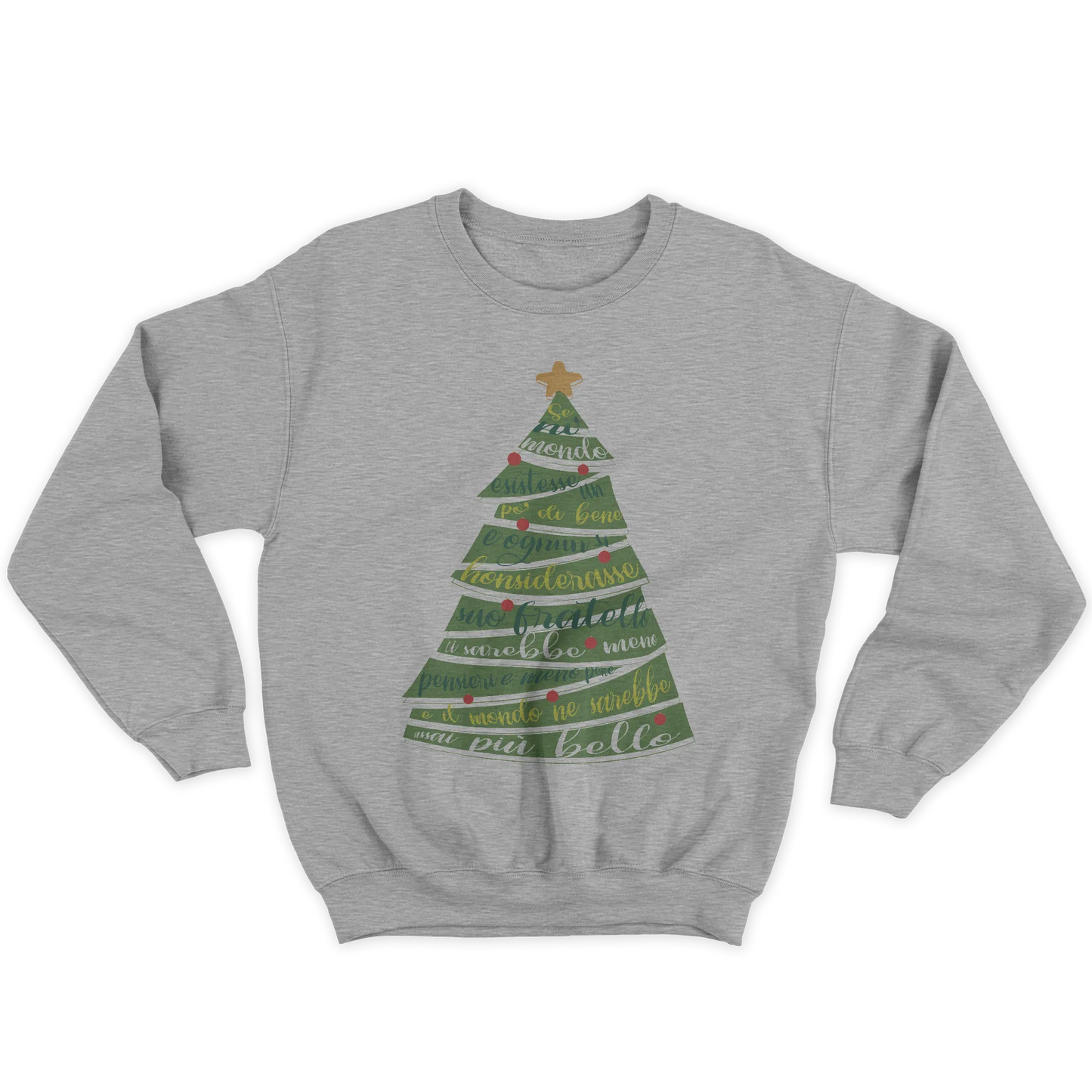 Kintu Felpa Girocollo Unisex Poesia Natalizia - Patchani - Natale - Divertente - Regalo  - Personaggi Famosi