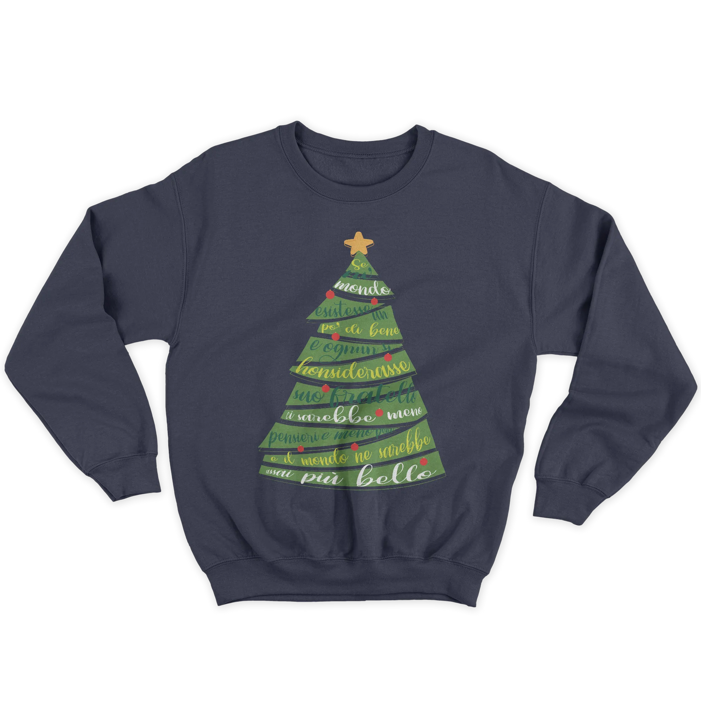 Kintu Felpa Girocollo Unisex Poesia Natalizia - Patchani - Natale - Divertente - Regalo  - Personaggi Famosi
