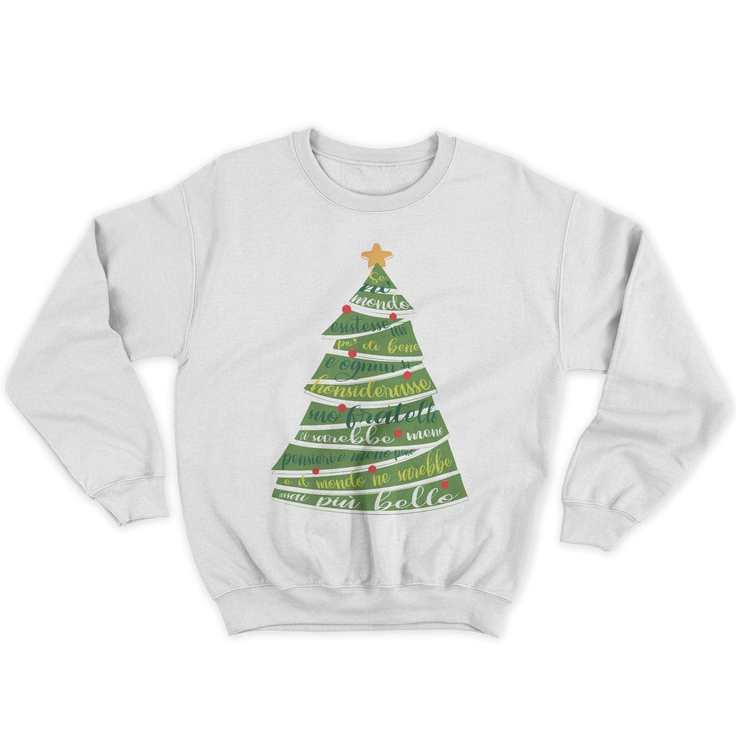 Kintu Felpa Girocollo Unisex Poesia Natalizia - Patchani - Natale - Divertente - Regalo  - Personaggi Famosi