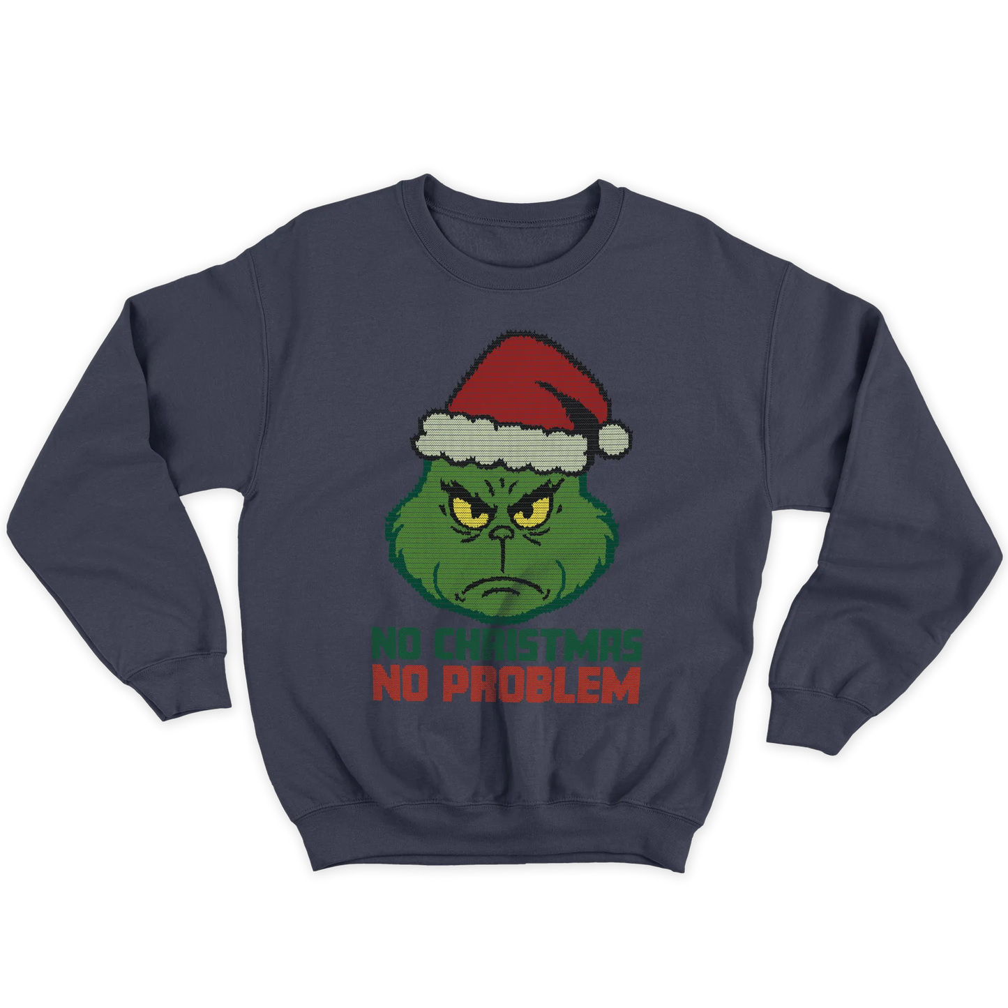 Kintu Felpa Girocollo Unisex Grinch No Christmas No Problem - Natale -  Divertente  - Film