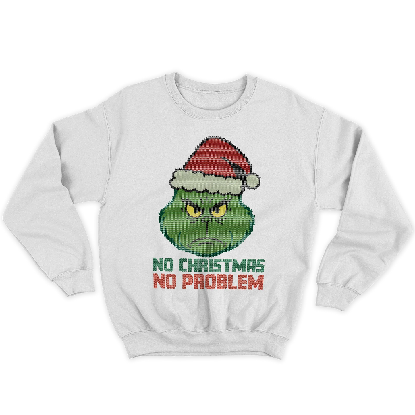 Kintu Felpa Girocollo Unisex Grinch No Christmas No Problem - Natale -  Divertente  - Film