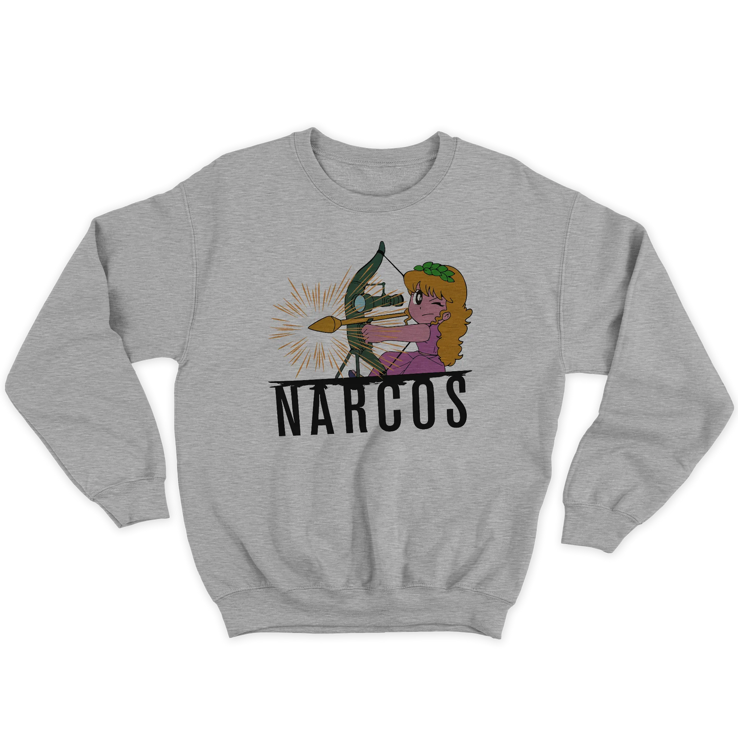Kintu Felpa Girocollo Unisex Pollon Narcos -  Divertente - Cartoon  - Film