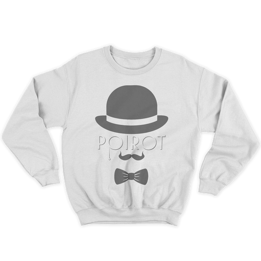 Kintu Felpa Girocollo Unisex Poirot Minimal - Agatha Christie - Giallo - Serie Tv