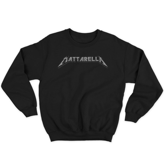 Kintu Felpa Girocollo Unisex Mattarella Metallica - Divertente - Politica - Musica - Personaggi Famosi