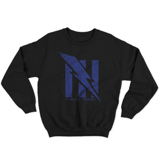 Kintu Felpa Girocollo Unisex Blue Team Ut - Tournament - Nerd - Dominio - Games
