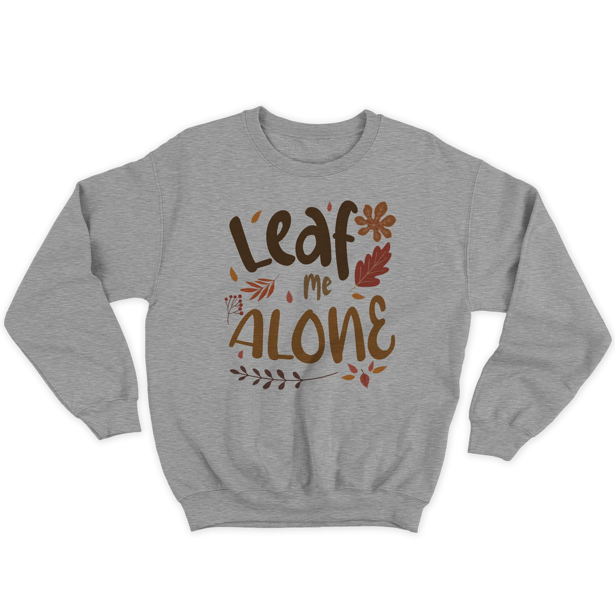 Kintu Felpa Girocollo Unisex Leaf Me Alone - Fall Lovers - Divertente - Autunno