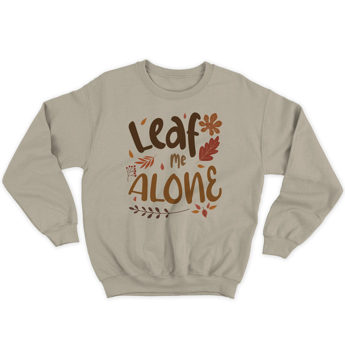 Kintu Felpa Girocollo Unisex Leaf Me Alone - Fall Lovers - Divertente - Autunno
