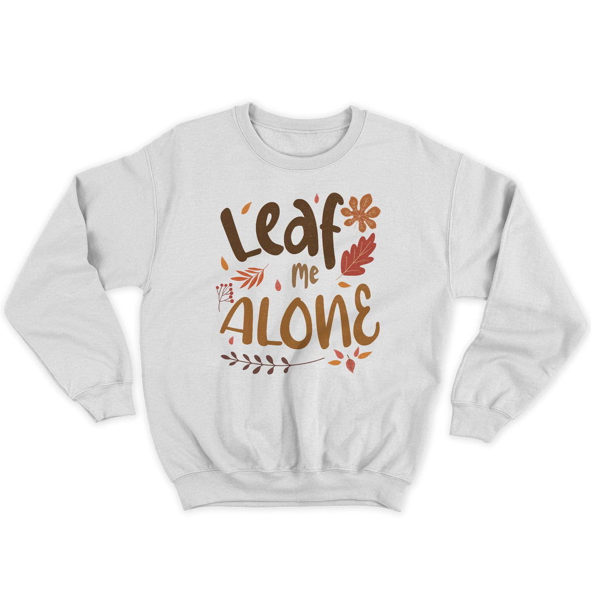 Kintu Felpa Girocollo Unisex Leaf Me Alone - Fall Lovers - Divertente - Autunno