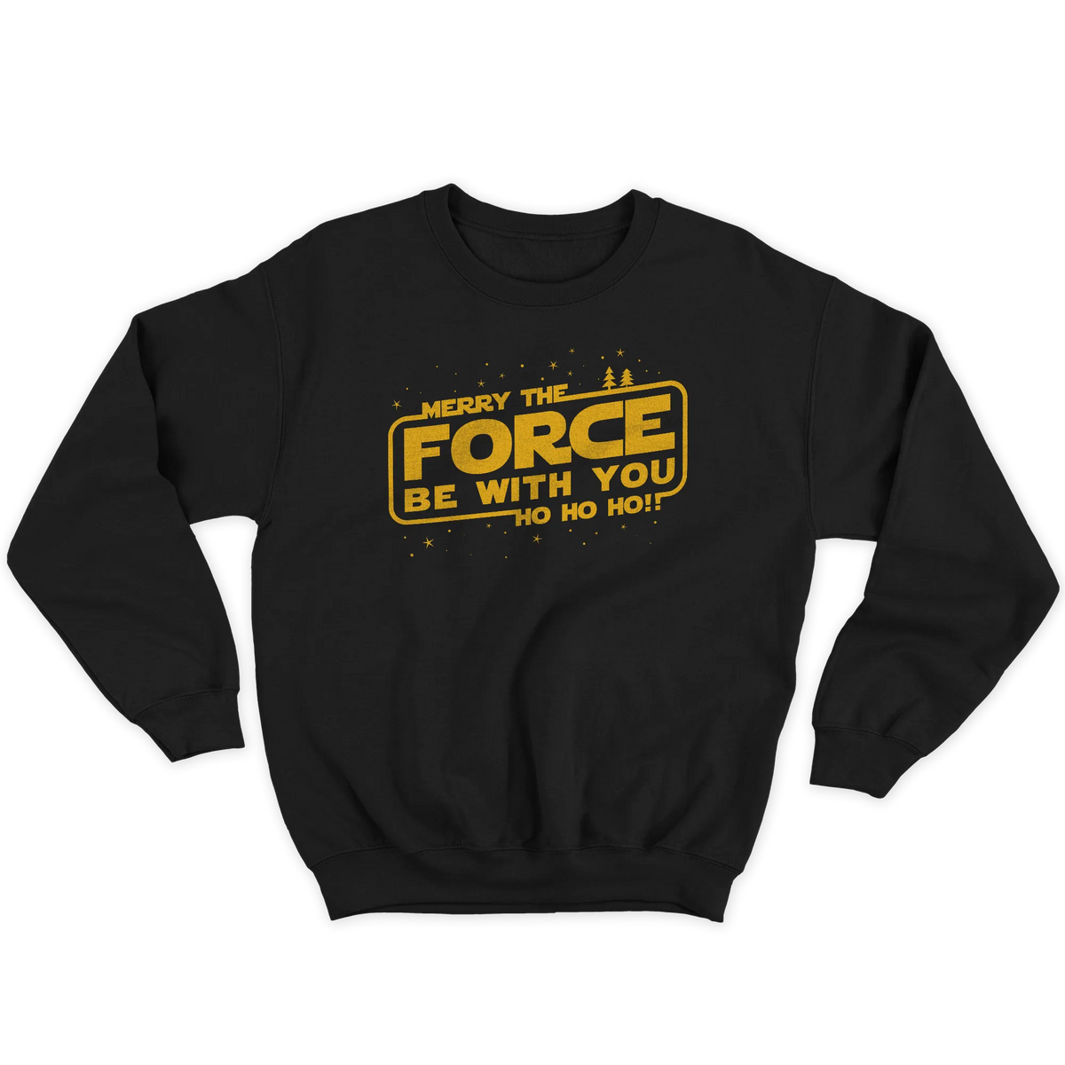 Kintu Felpa Girocollo Unisex Merry The Force Be With You - Star Wars - Divertente - Film - Natale