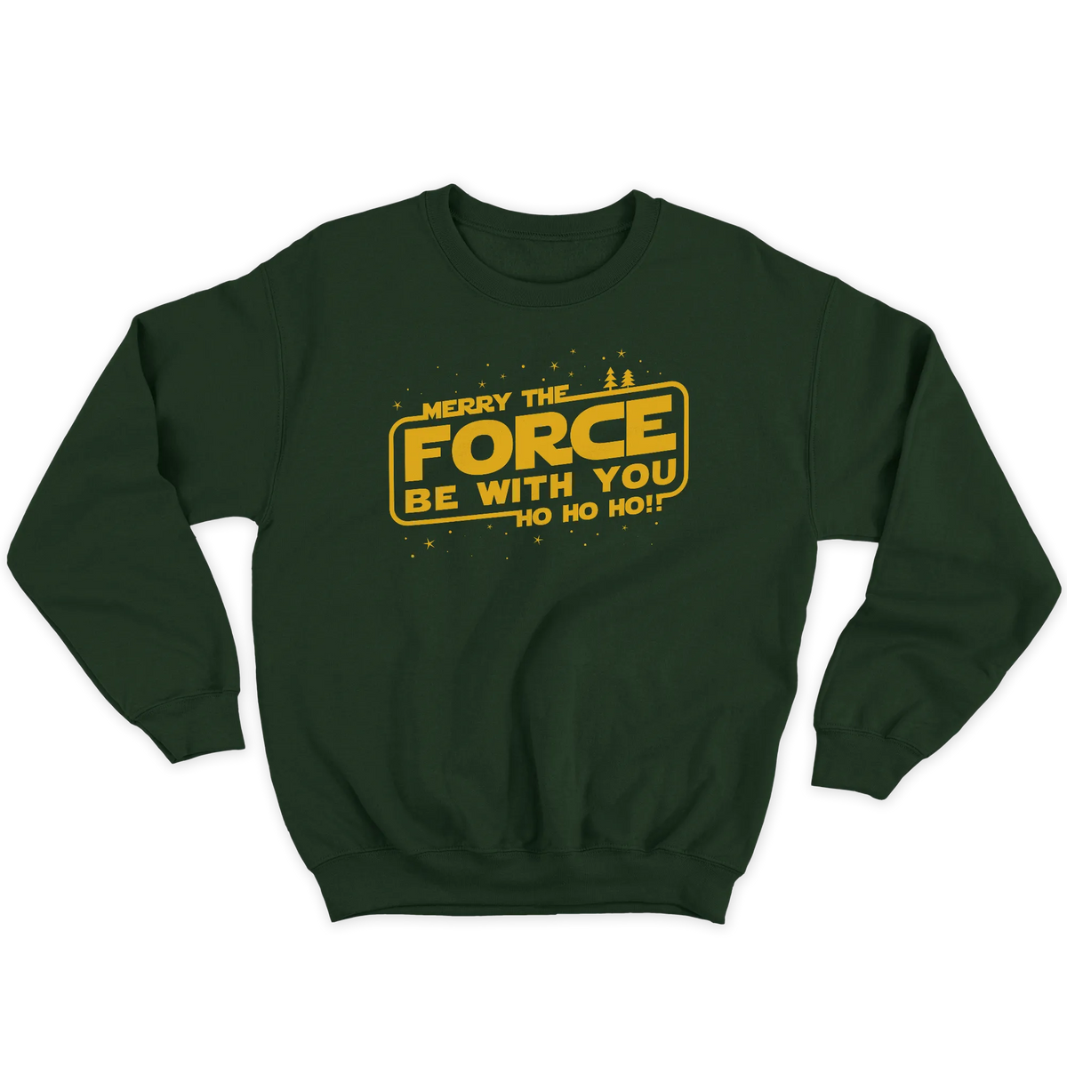 Kintu Felpa Girocollo Unisex Merry The Force Be With You - Star Wars - Divertente - Film - Natale