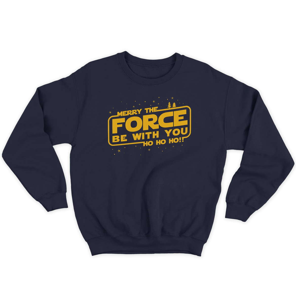 Kintu Felpa Girocollo Unisex Merry The Force Be With You - Star Wars - Divertente - Film - Natale