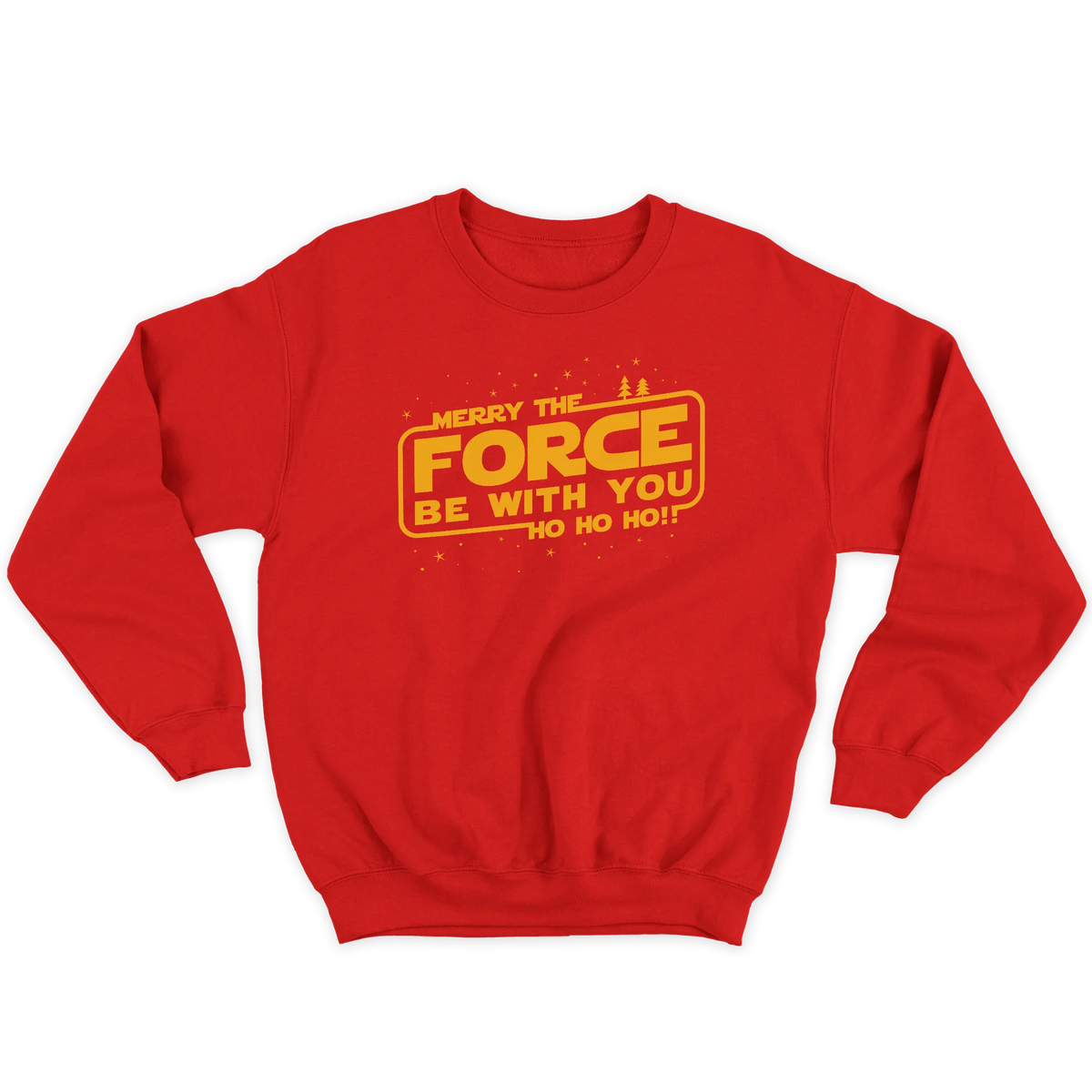 Kintu Felpa Girocollo Unisex Merry The Force Be With You - Star Wars - Divertente - Film - Natale