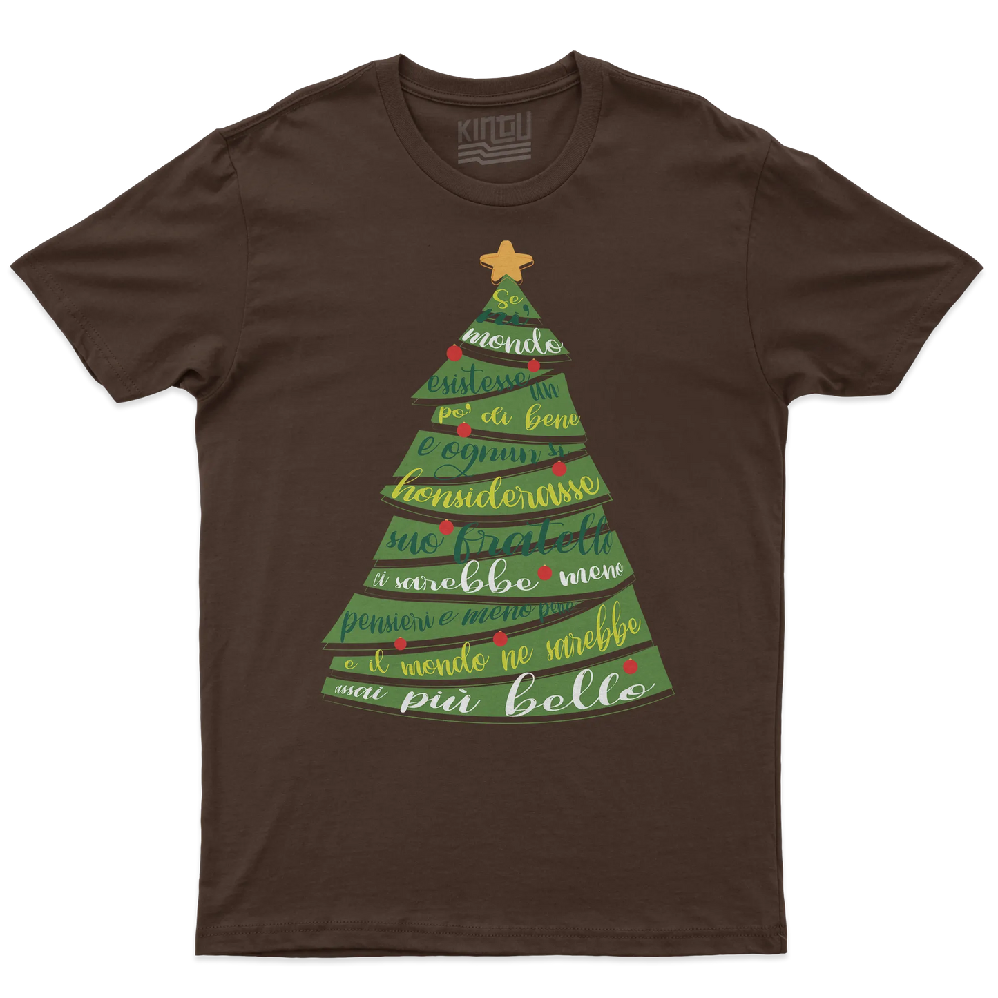 Kintu T-shirt Poesia Natalizia - Patchani - Natale - Divertente - Regalo  - Personaggi Famosi