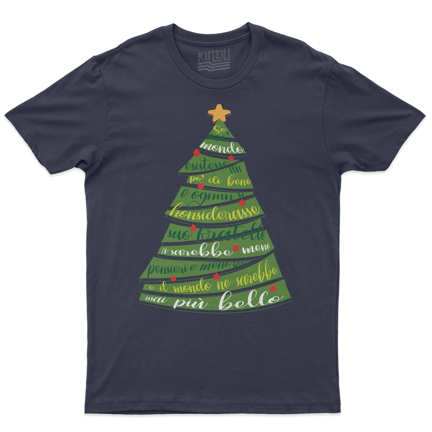 Kintu T-shirt Poesia Natalizia - Patchani - Natale - Divertente - Regalo  - Personaggi Famosi