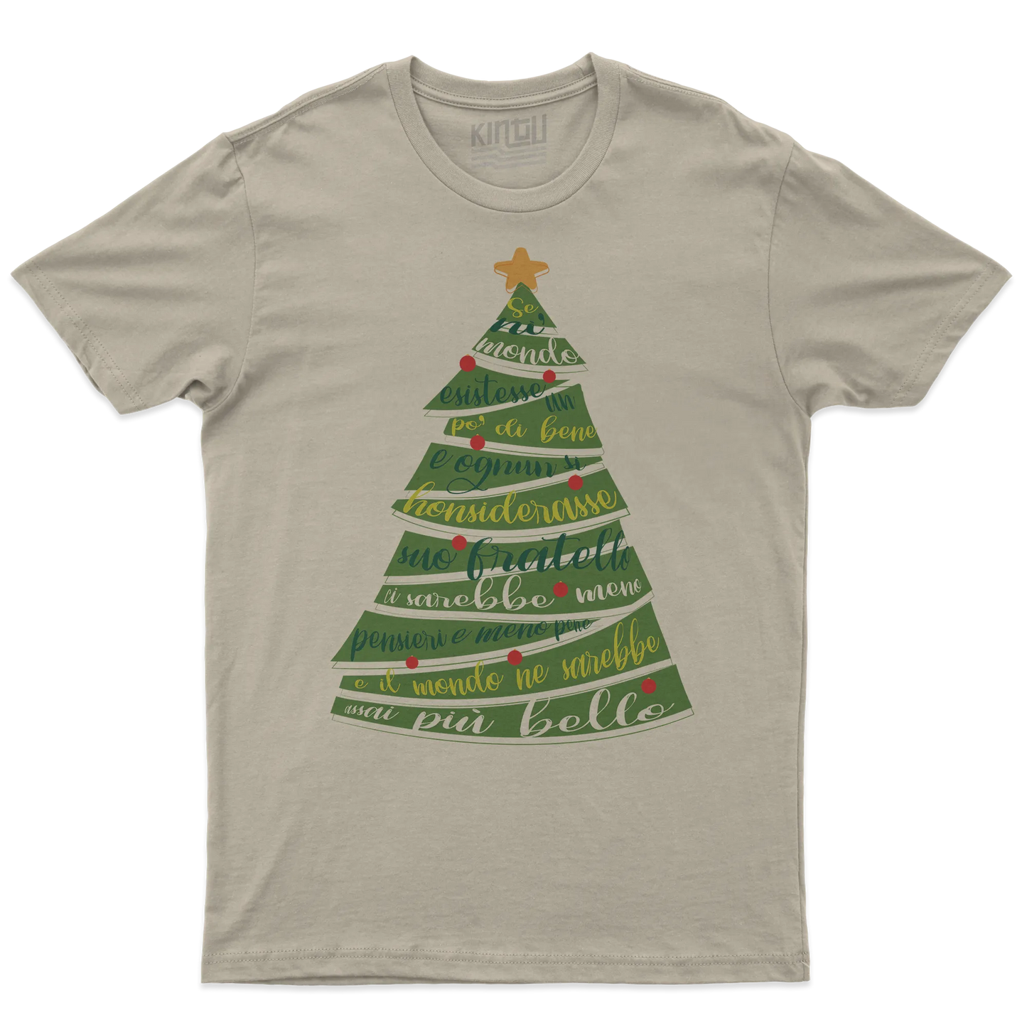 Kintu T-shirt Poesia Natalizia - Patchani - Natale - Divertente - Regalo  - Personaggi Famosi