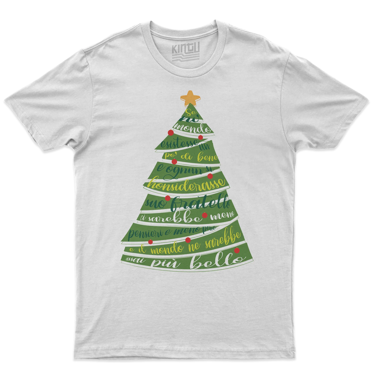 Kintu T-shirt Poesia Natalizia - Patchani - Natale - Divertente - Regalo  - Personaggi Famosi