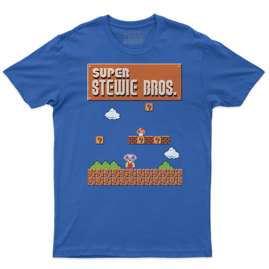 Kintu T-shirt Super Stewie Bros -  Cartoon  - Retro Game