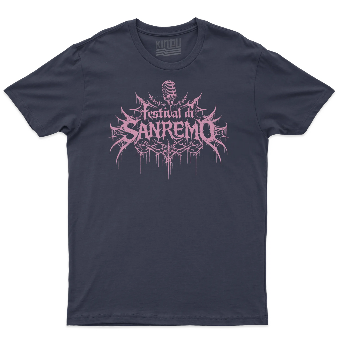 Kintu T-shirt Festival Di Sanremo Black Metal - Divertente - Canzone Italiana
