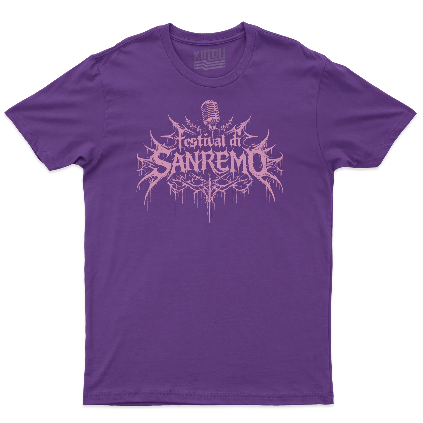 Kintu T-shirt Festival Di Sanremo Black Metal - Divertente - Canzone Italiana