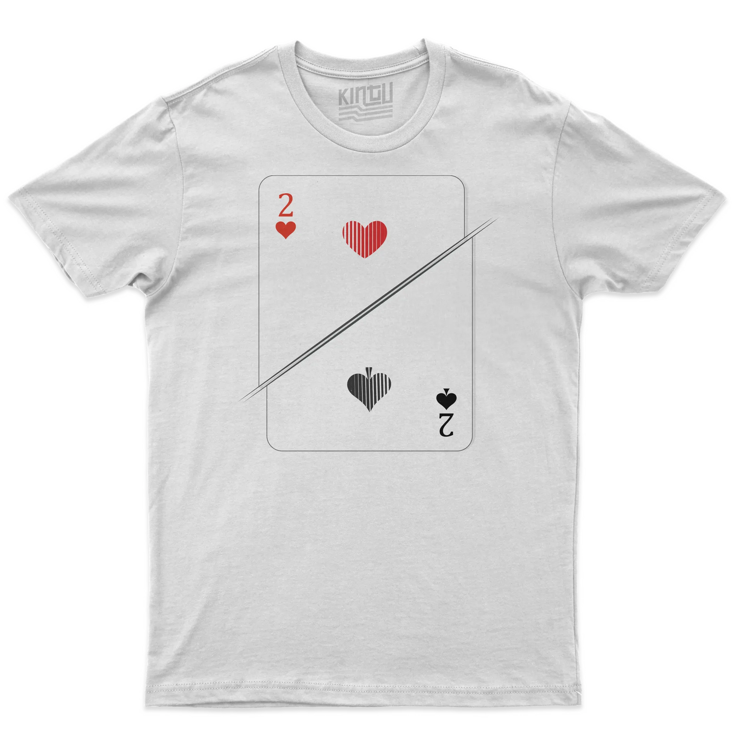 Kintu T-shirt Due Di Picche O Due Di Cuori - Divertente - Simpatica - San Valentino