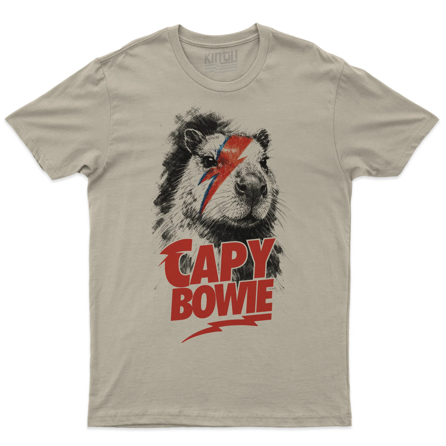 Kintu T-shirt Capy Bowie - David Bowie - Divertente - Capibara Lovers - Musica