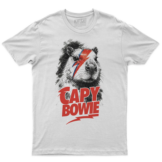 Kintu T-shirt Capy Bowie - David Bowie - Divertente - Capibara Lovers - Musica