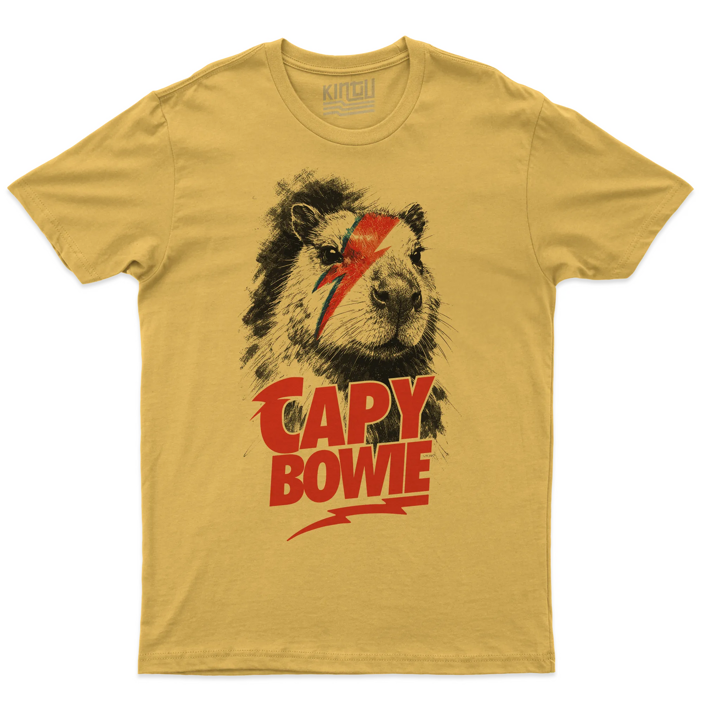 Kintu T-shirt Capy Bowie - David Bowie - Divertente - Capibara Lovers - Musica