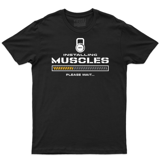 Kintu T-shirt Installing Muscles - Palestra - Divertente - Sport
