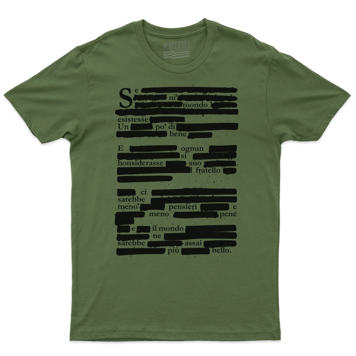 Kintu T-shirt Patchani Caviardage - La Poesia Nascosta Fra Le Righe - Divertente - Personaggi Famosi