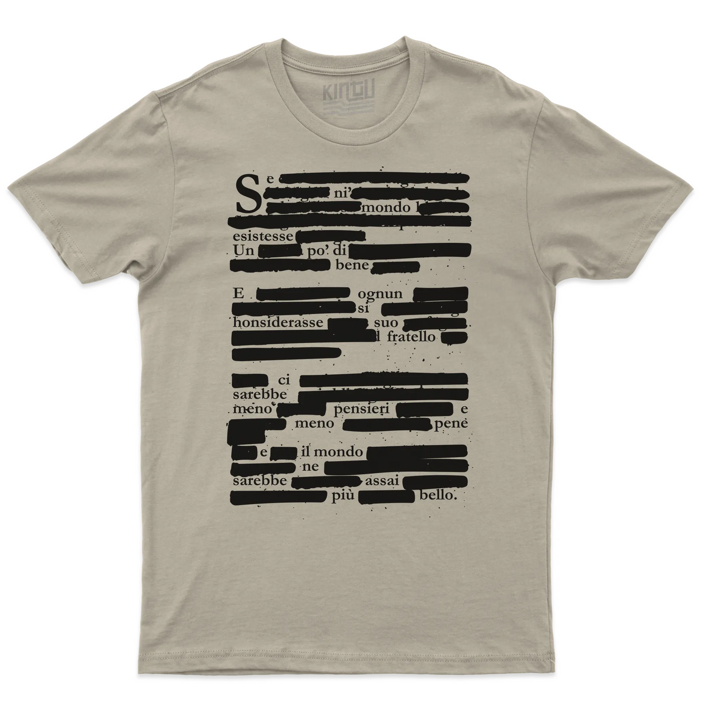 Kintu T-shirt Patchani Caviardage - La Poesia Nascosta Fra Le Righe - Divertente - Personaggi Famosi