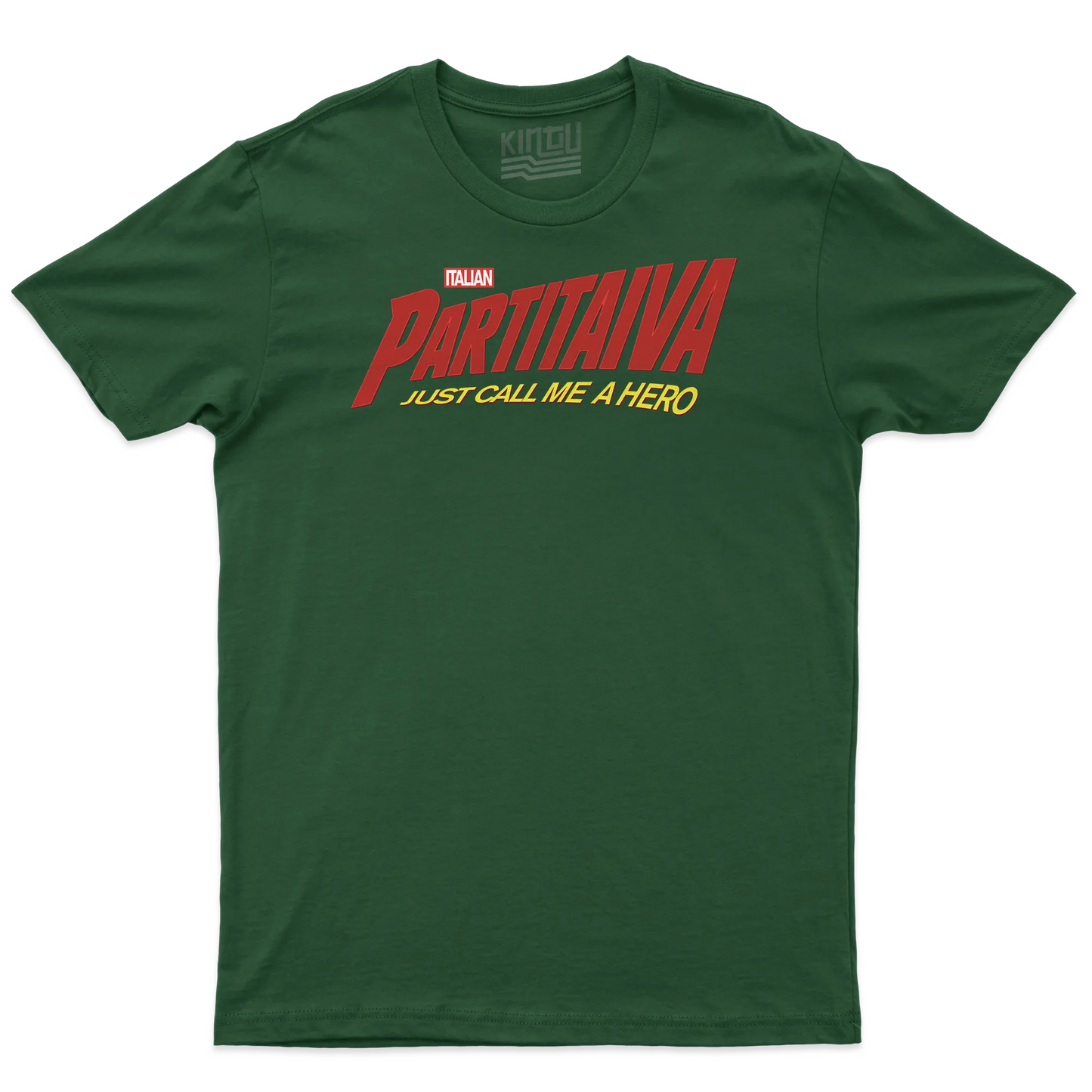 Kintu T-shirt Italian Partita Iva - Just Call Me A Hero - Divertente Ma Non Troppo
