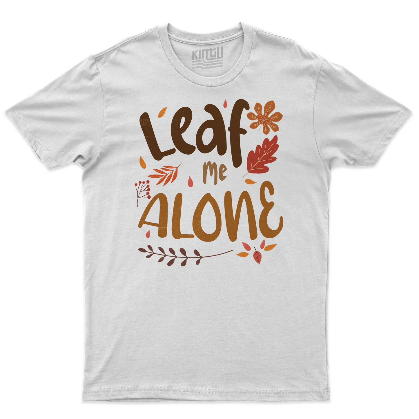 Kintu T-shirt Leaf Me Alone - Fall Lovers - Divertente - Autunno